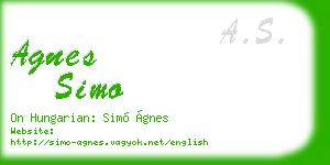 agnes simo business card