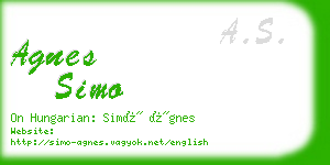 agnes simo business card